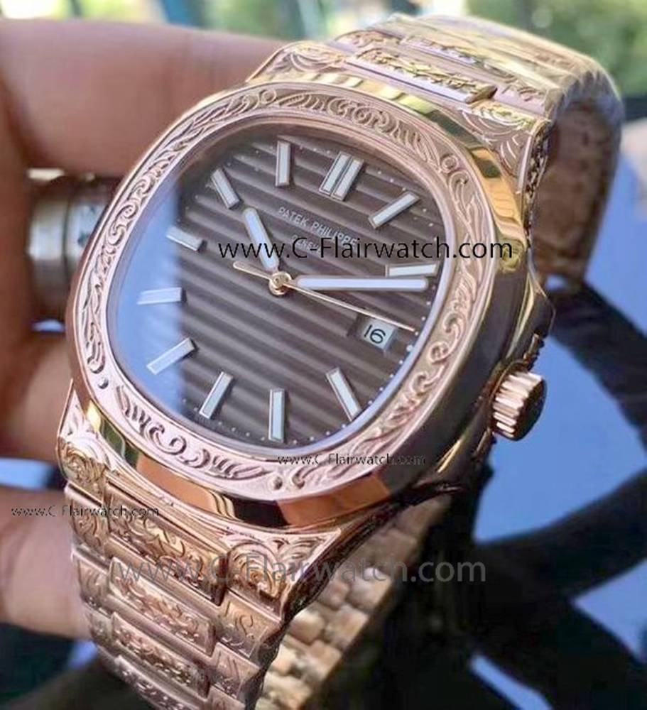 Patek Philippe Nautilus Special Edition Watch Rose Gold Replica